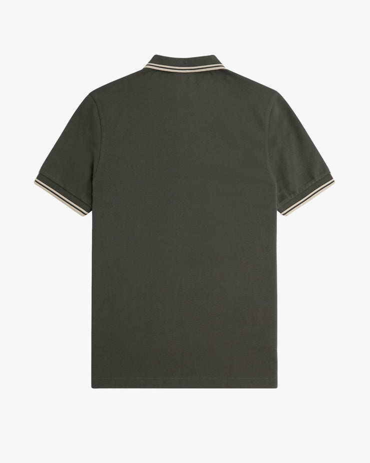 Fred Perry Twin Tipped Polo Shirt - Field Green / Oatmeal