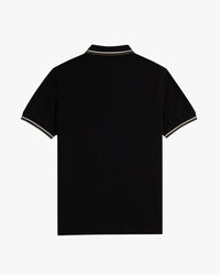 Fred Perry Twin Tipped Polo Shirt - Black / Ecru / Laurel Wreath Green | Fred Perry Polo Shirts | JEANSTORE