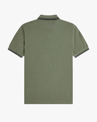 Fred Perry Twin Tipped Polo Shirt - Laurel Wreath Green / Black | Fred Perry Polo Shirts | JEANSTORE