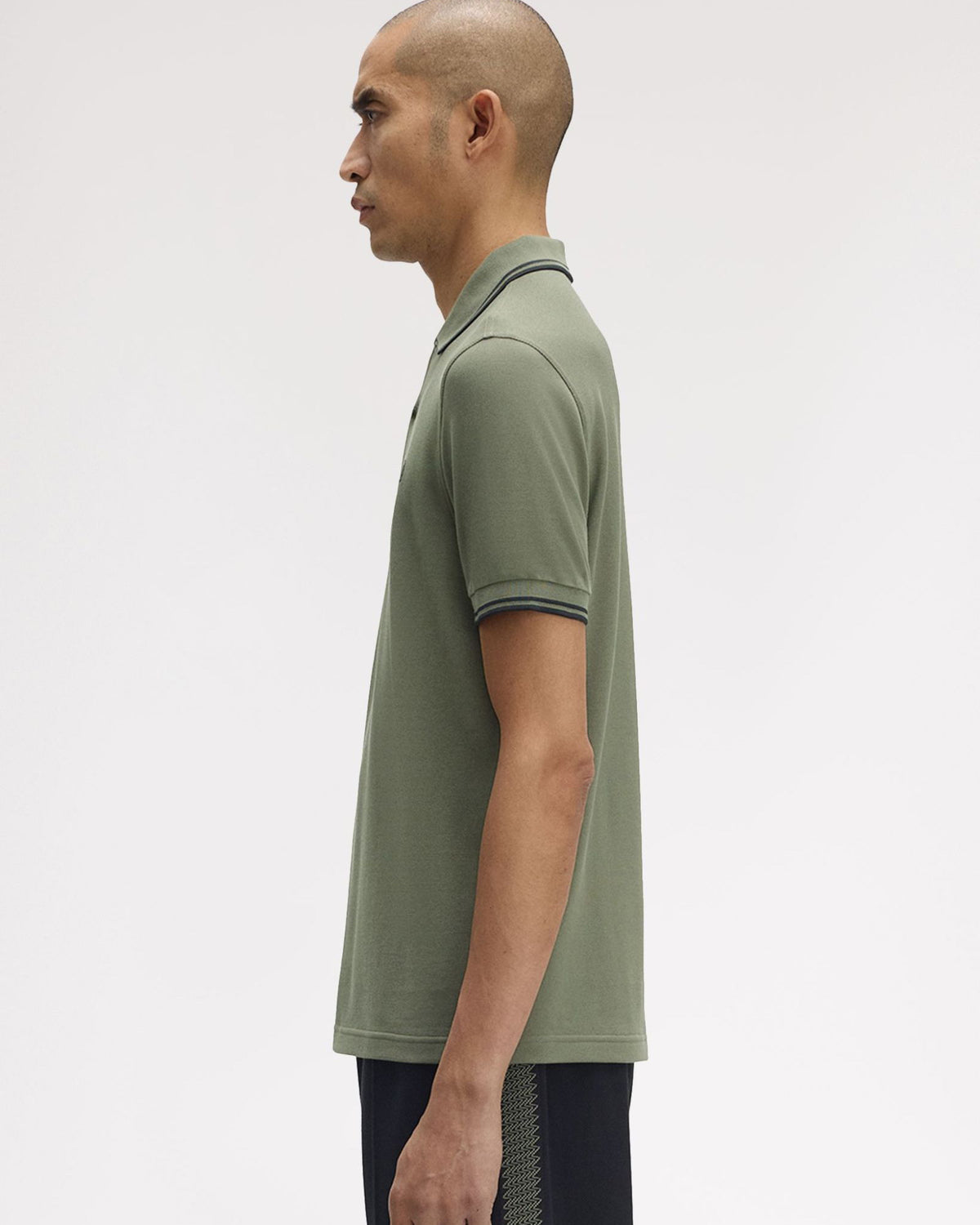 Fred Perry Twin Tipped Polo Shirt - Laurel Wreath Green / Black | Fred Perry Polo Shirts | JEANSTORE