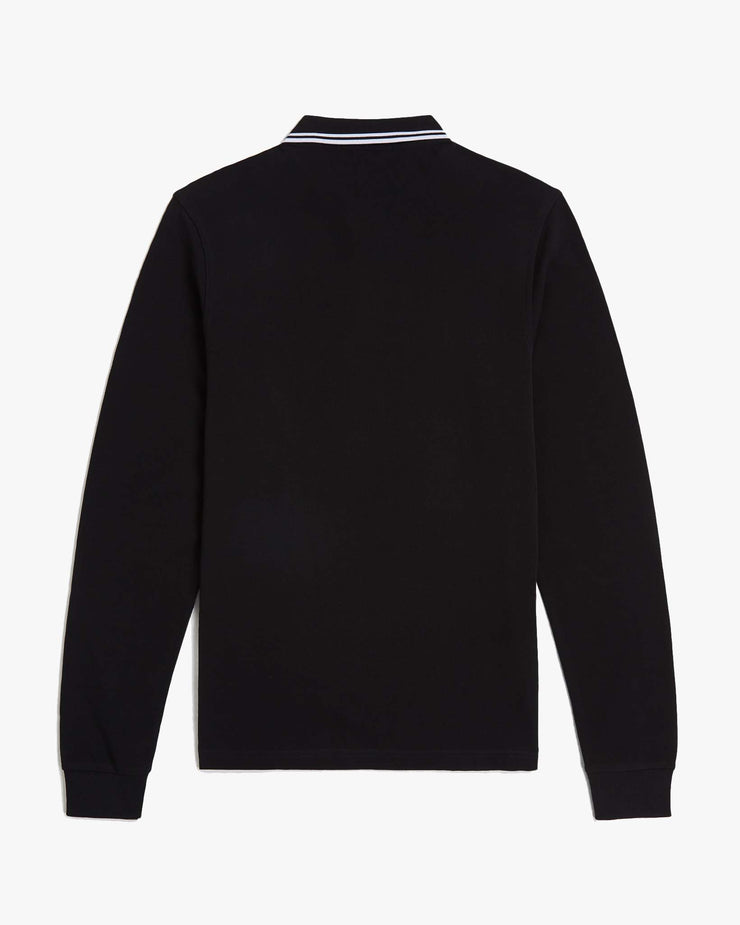 Fred Perry L/S Twin Tipped Polo Shirt - Black