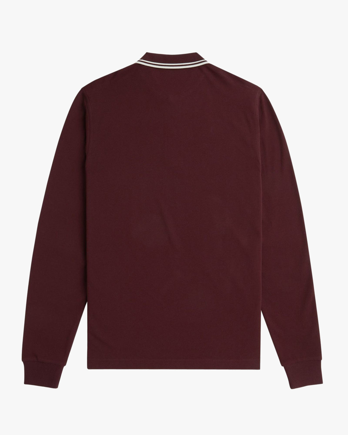 Fred Perry L/S Twin Tipped Polo Shirt - Oxblood / Ecru | Fred Perry Polo Shirts | JEANSTORE