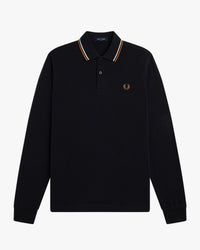 Fred Perry L/S Twin Tipped Polo Shirt - Black