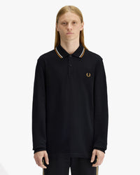 Fred Perry L/S Twin Tipped Polo Shirt - Black