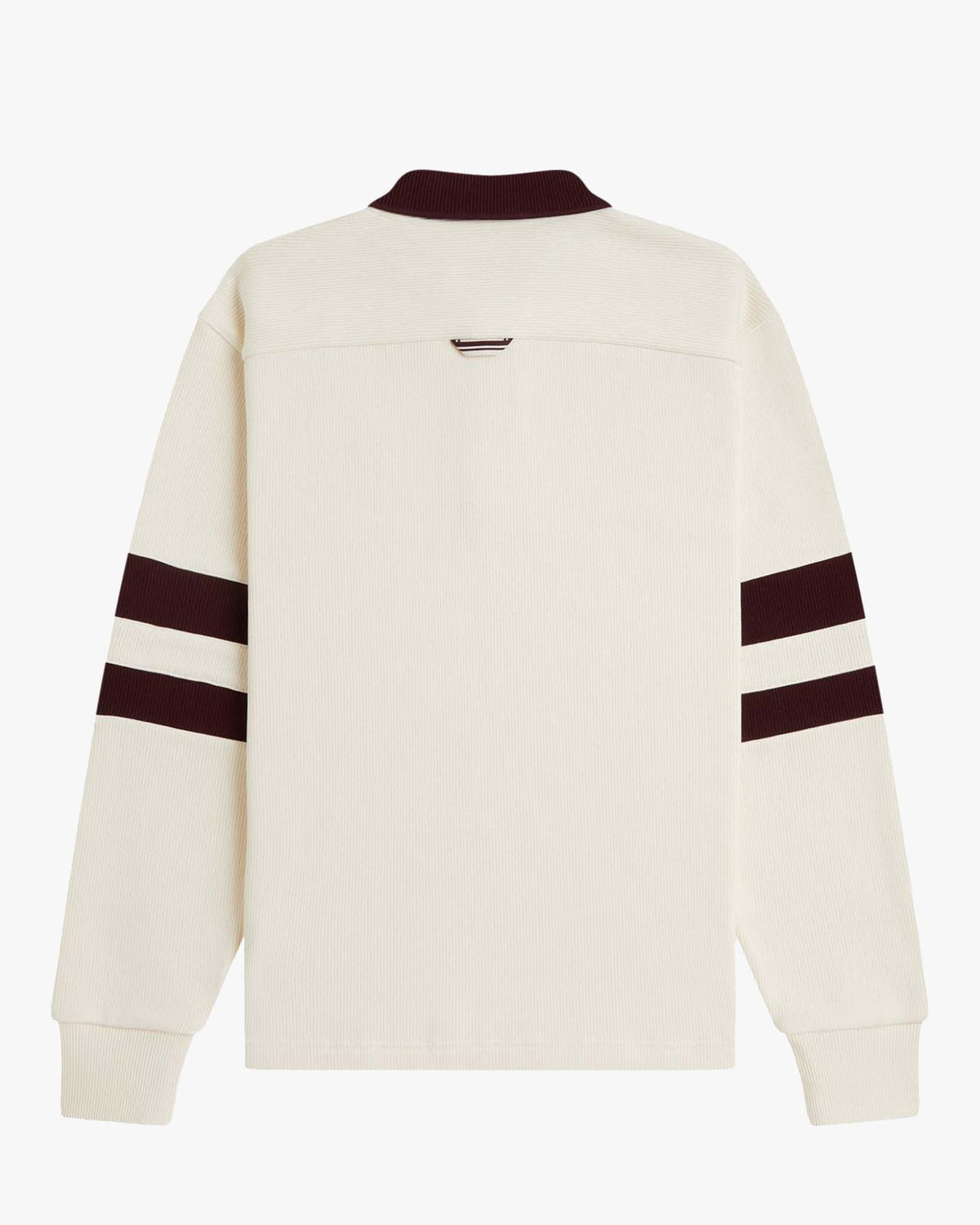Fred Perry Tipped Sleeve Collared Sweatshirt - Ecru