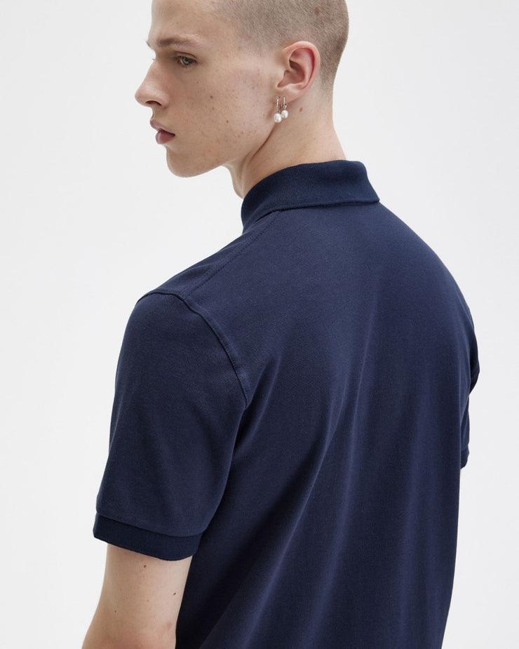 Fred Perry M3 Made In England Plain Polo Shirt - Navy / Ice