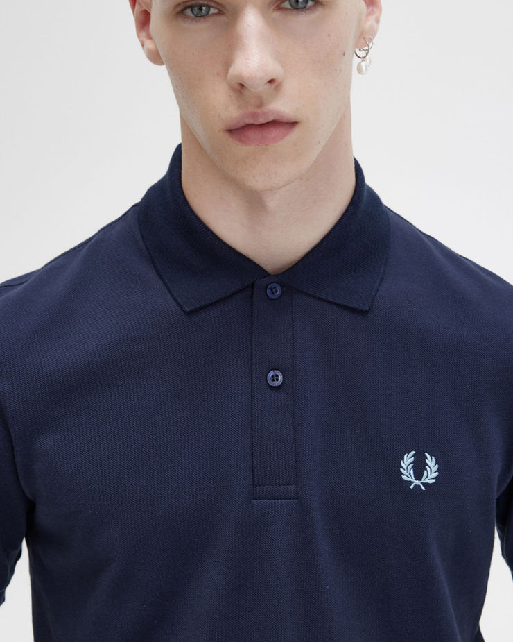 Fred Perry M3 Made In England Plain Polo Shirt - Navy / Ice