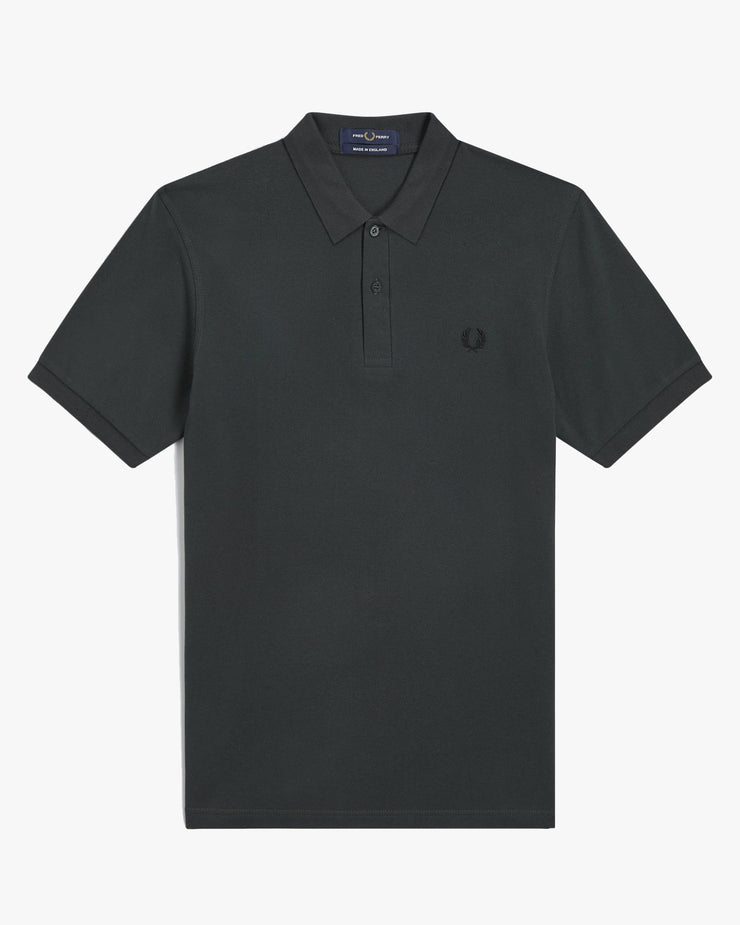 Fred Perry M3 Made In England Plain Polo Shirt - Night Green / Black