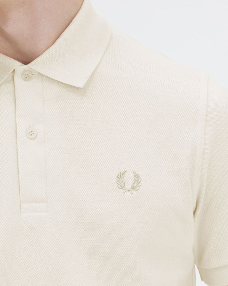 Fred Perry M3 Made In England Plain Polo Shirt - Ecru / Oatmeal
