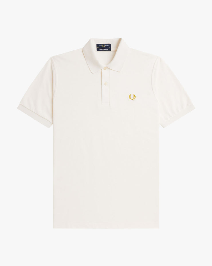 Fred Perry M3 Made In England Plain Polo Shirt - Ecru / Honeycomb