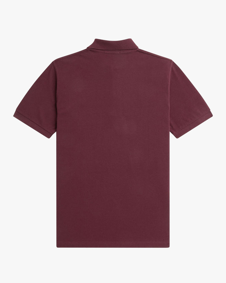 Fred Perry M3 Made In England Plain Polo Shirt - Oxblood / Runaway Bay Ocean