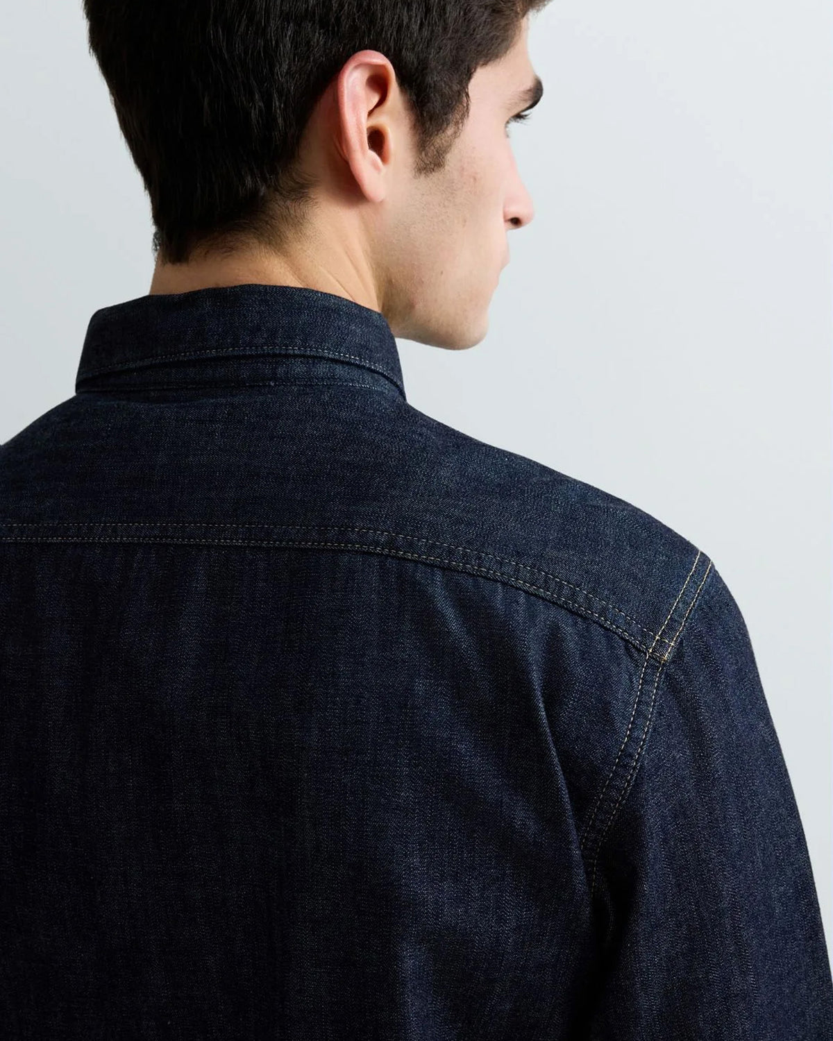 Replay Rinsed Wash Denim Shirt - Dark Blue