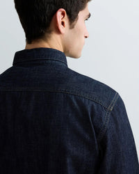 Replay Rinsed Wash Denim Shirt - Dark Blue