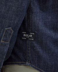 Replay Rinsed Wash Denim Shirt - Dark Blue