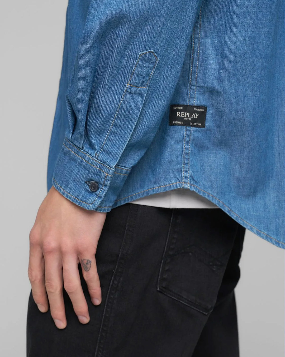 Replay Denim Shirt - Medium Blue