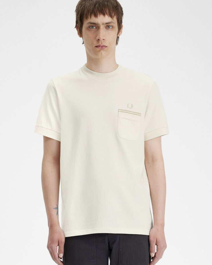 Fred Perry Loopback Jersey Pocket Tee - Ecru