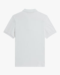Fred Perry Plain Polo Shirt - White / Navy | Fred Perry Polo Shirts | JEANSTORE