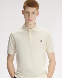 Fred Perry Plain Polo Shirt - Ecru / Grassroots