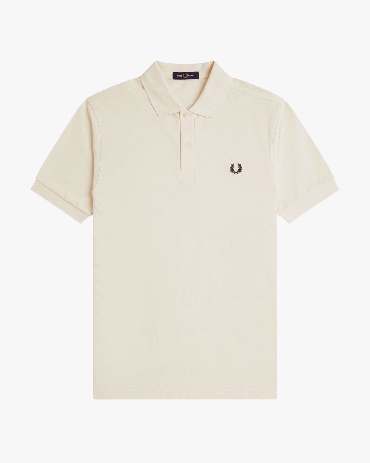 Fred Perry Plain Polo Shirt - Ecru / Grassroots