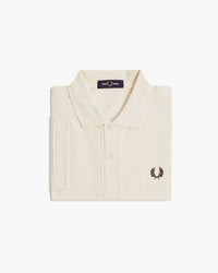 Fred Perry Plain Polo Shirt - Ecru / Grassroots