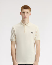 Fred Perry Plain Polo Shirt - Ecru / Grassroots
