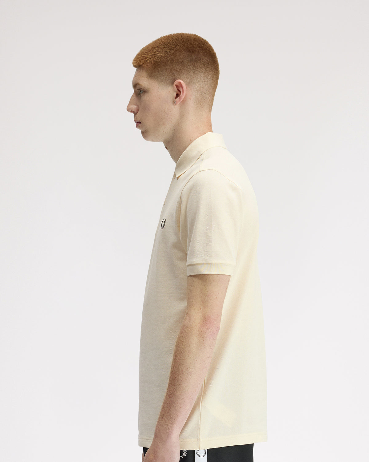 Fred Perry Plain Polo Shirt - Ecru / Grassroots