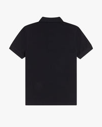 Fred Perry Plain Polo Shirt - Black / Laurel Wreath Green