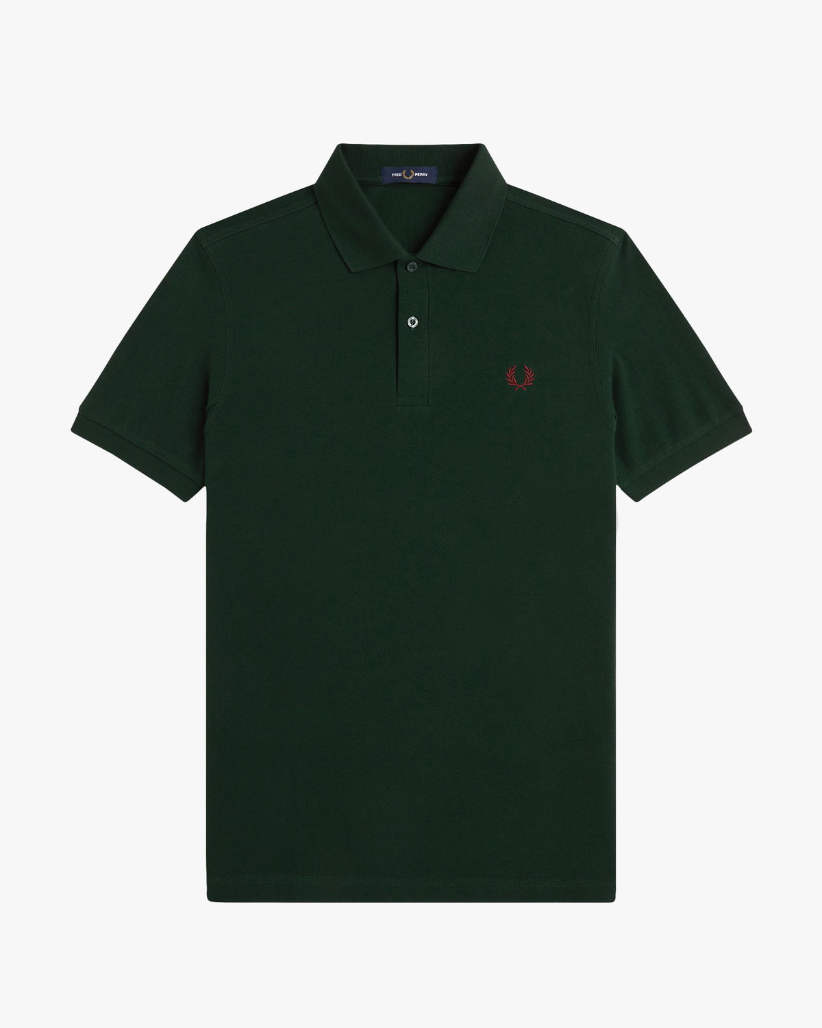 Fred Perry Plain Polo Shirt - Grassroots / Oxblood
