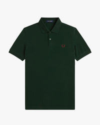 Fred Perry Plain Polo Shirt - Grassroots / Oxblood