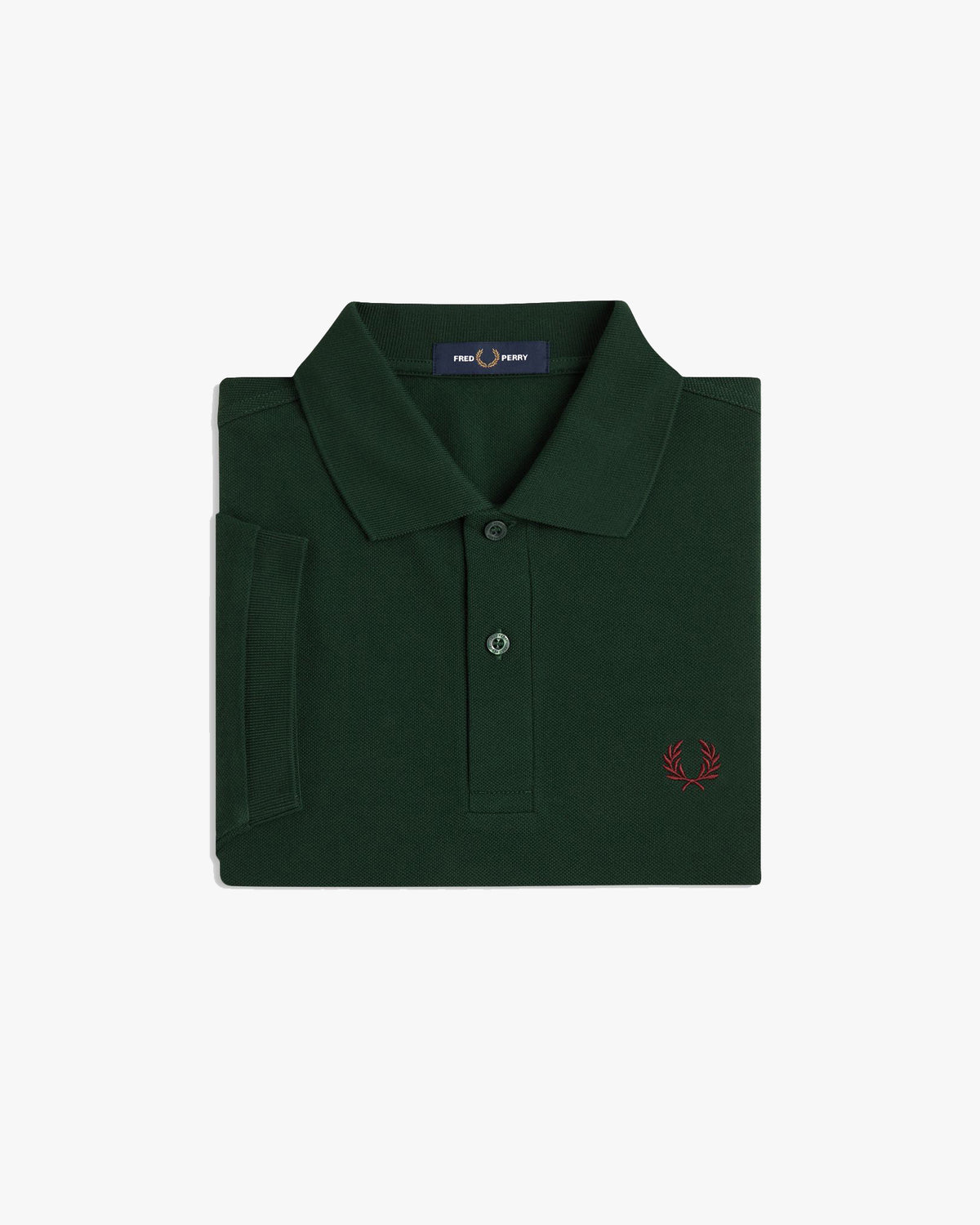 Fred Perry Plain Polo Shirt - Grassroots / Oxblood