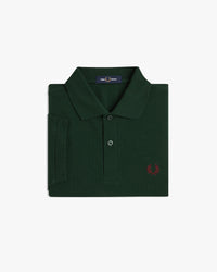 Fred Perry Plain Polo Shirt - Grassroots / Oxblood