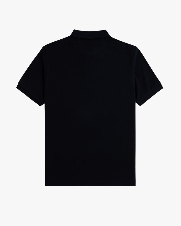 Fred Perry Plain Polo Shirt Black Snow White - Main Image