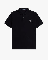 Fred Perry Plain Polo Shirt - Black / Snow White | Fred Perry Polo Shirts | JEANSTORE