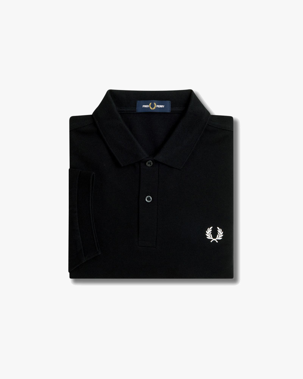 Fred Perry Plain Polo Shirt - Black / Snow White | Fred Perry Polo Shirts | JEANSTORE