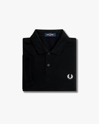 Fred Perry Plain Polo Shirt - Black / Snow White | Fred Perry Polo Shirts | JEANSTORE