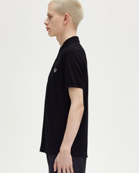 Fred Perry Plain Polo Shirt - Black / Snow White | Fred Perry Polo Shirts | JEANSTORE