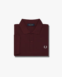 Fred Perry Plain Polo Shirt - Oxblood / Ecru | Fred Perry Polo Shirts | JEANSTORE