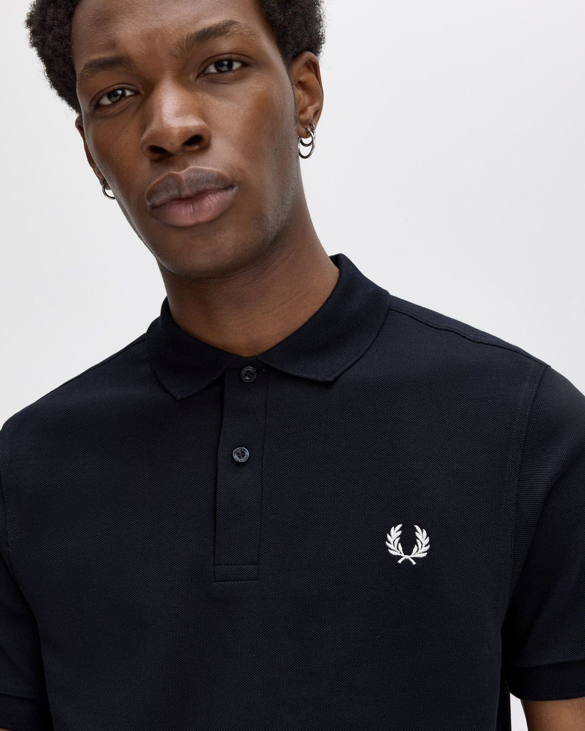 Fred Perry Plain Polo Shirt - Navy / Snow White | Fred Perry Polo Shirts | JEANSTORE