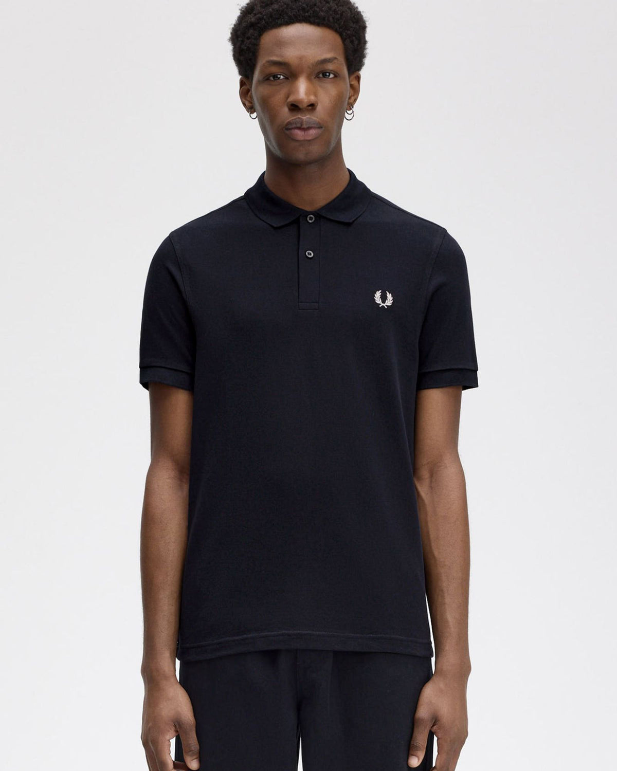 Fred Perry Plain Polo Shirt - Navy / Snow White | Fred Perry Polo Shirts | JEANSTORE