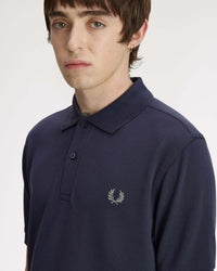 Fred Perry Plain Polo Shirt - Dark Airforce / Seagrass