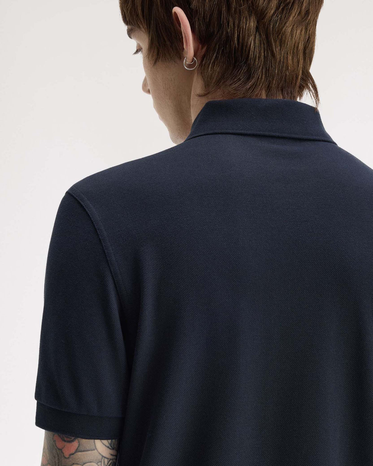 Fred Perry Plain Polo Shirt - Navy / Rich Brown