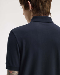 Fred Perry Plain Polo Shirt - Navy / Rich Brown
