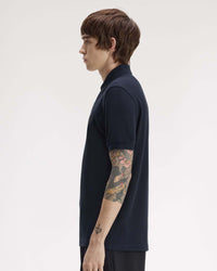 Fred Perry Plain Polo Shirt - Navy / Rich Brown