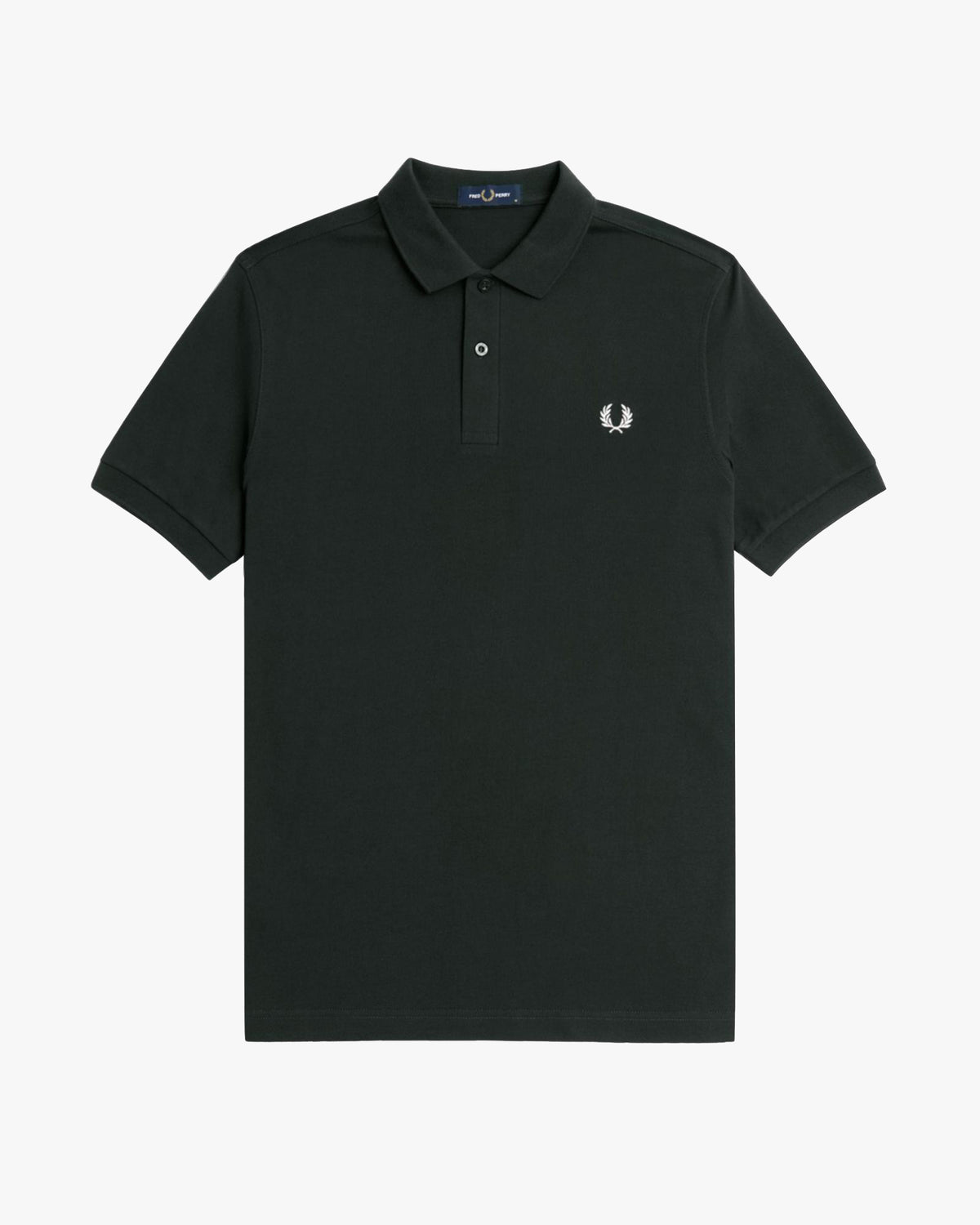 Fred Perry Plain Polo Shirt - Night Green / Snow White | Fred Perry Polo Shirts | JEANSTORE
