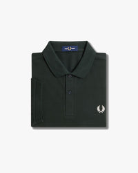 Fred Perry Plain Polo Shirt - Night Green / Snow White | Fred Perry Polo Shirts | JEANSTORE