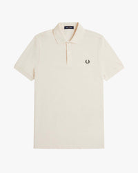 Fred Perry Plain Polo Shirt - Ecru / Night Green