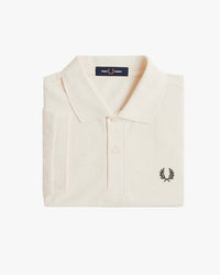 Fred Perry Plain Polo Shirt - Ecru / Night Green