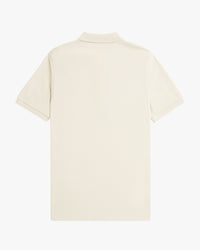 Fred Perry Plain Polo Shirt - Ecru / Oxblood | Fred Perry Polo Shirts | JEANSTORE