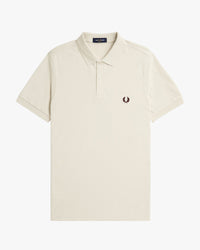 Fred Perry Plain Polo Shirt - Ecru / Oxblood | Fred Perry Polo Shirts | JEANSTORE