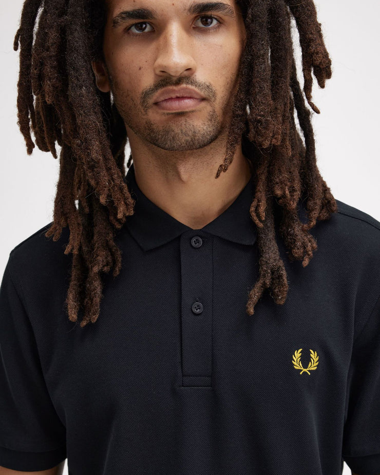 Fred Perry Plain Polo Shirt - Navy / Honeycomb